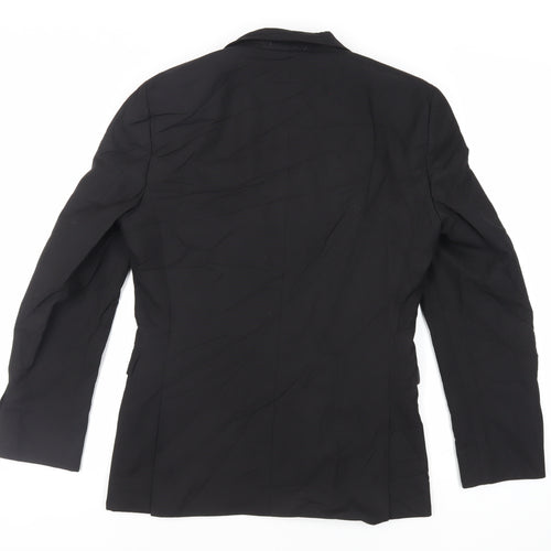 NEXT Mens Black Polyester Jacket Suit Jacket Size 36 Regular
