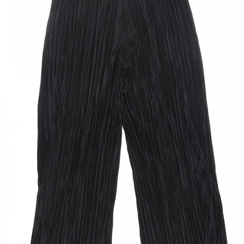 Light Before Dark Womens Black Polyester Trousers Size XS L26 in Regular Drawstring - Plissé