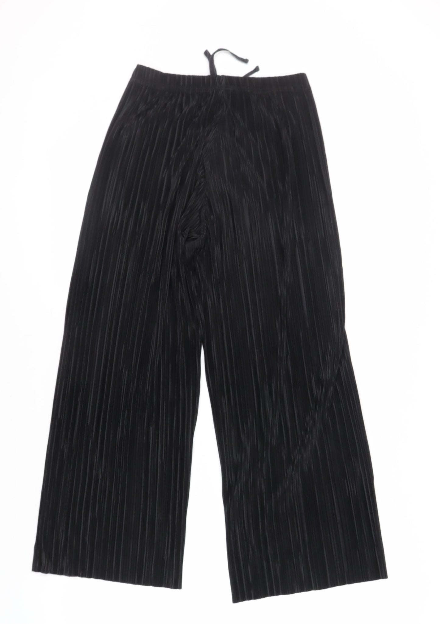 Light Before Dark Womens Black Polyester Trousers Size XS L26 in Regular Drawstring - Plissé