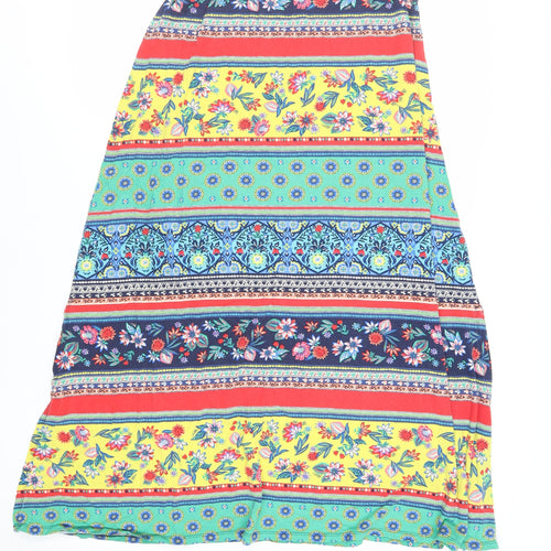 Monsoon Womens Multicoloured Paisley Viscose Maxi Skirt Size L