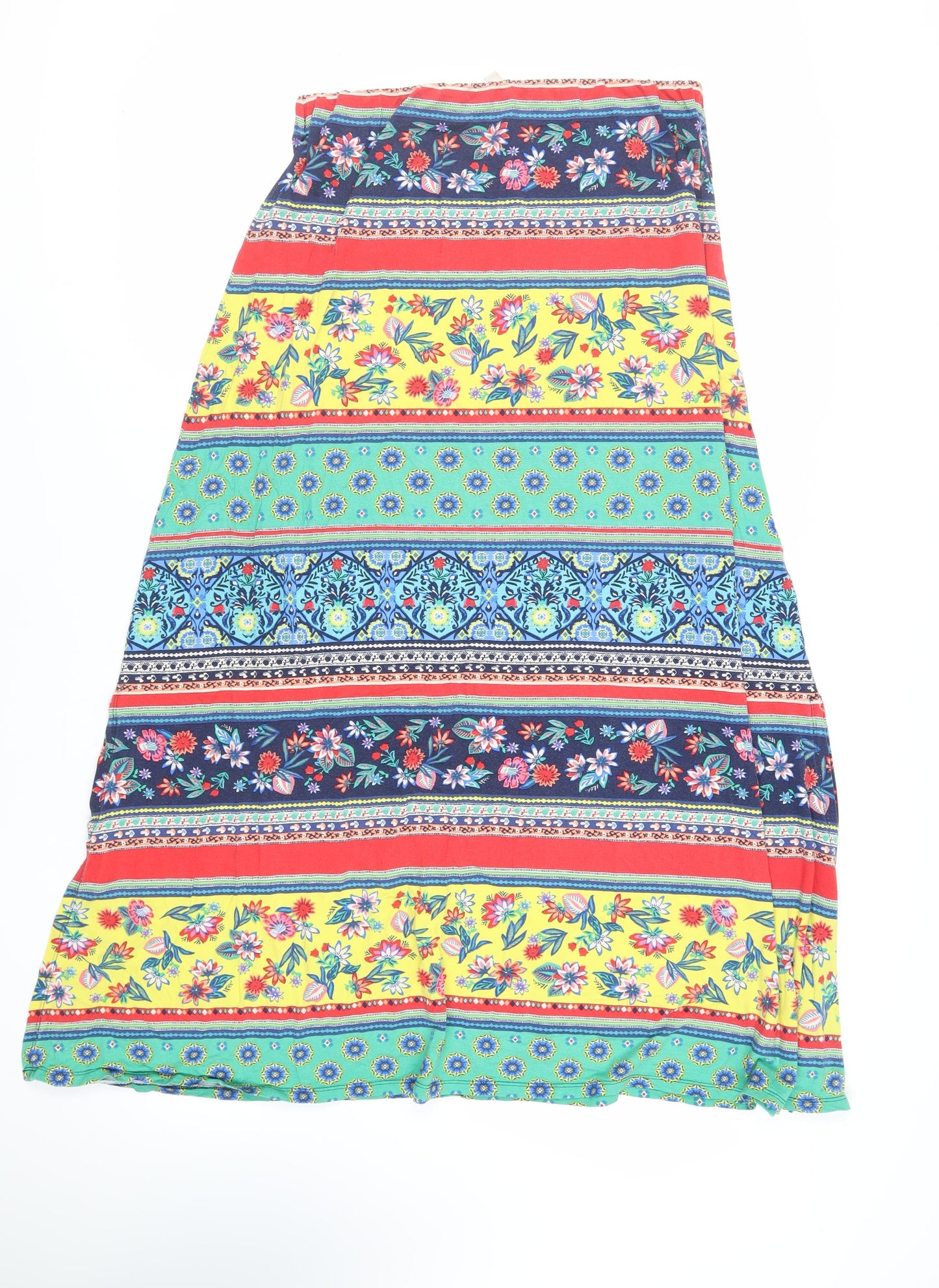 Monsoon Womens Multicoloured Paisley Viscose Maxi Skirt Size L