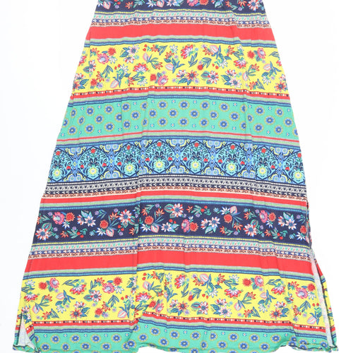 Monsoon Womens Multicoloured Paisley Viscose Maxi Skirt Size L
