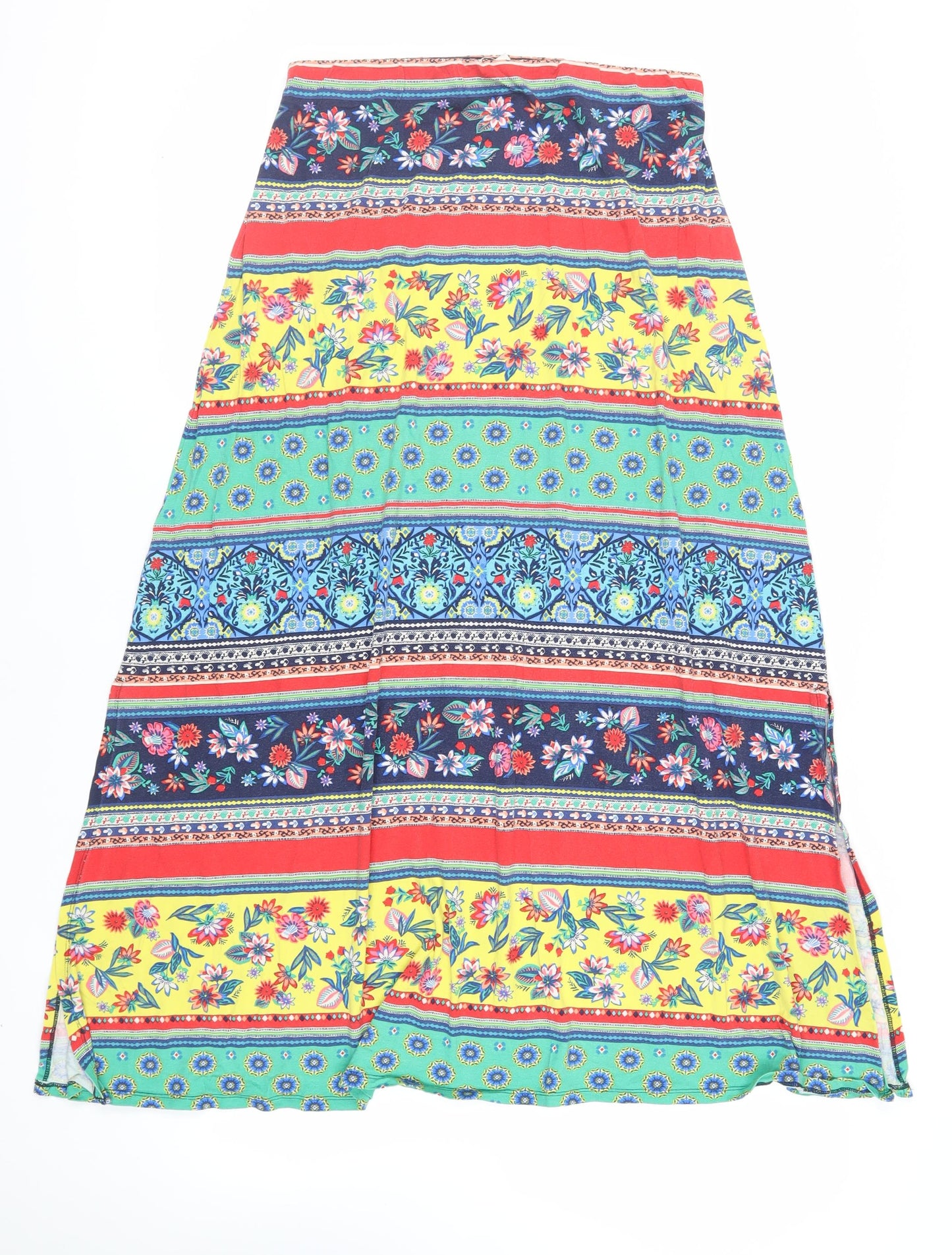 Monsoon Womens Multicoloured Paisley Viscose Maxi Skirt Size L