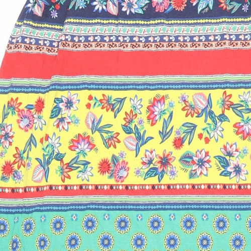 Monsoon Womens Multicoloured Paisley Viscose Maxi Skirt Size L