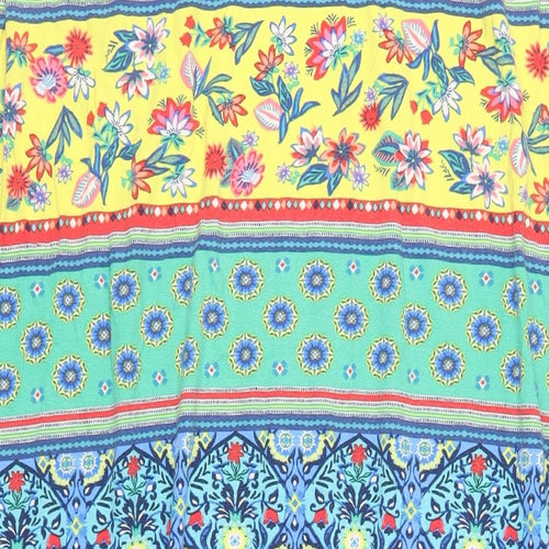 Monsoon Womens Multicoloured Paisley Viscose Maxi Skirt Size L