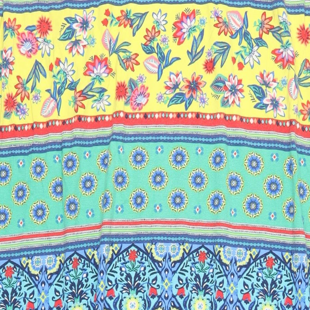 Monsoon Womens Multicoloured Paisley Viscose Maxi Skirt Size L