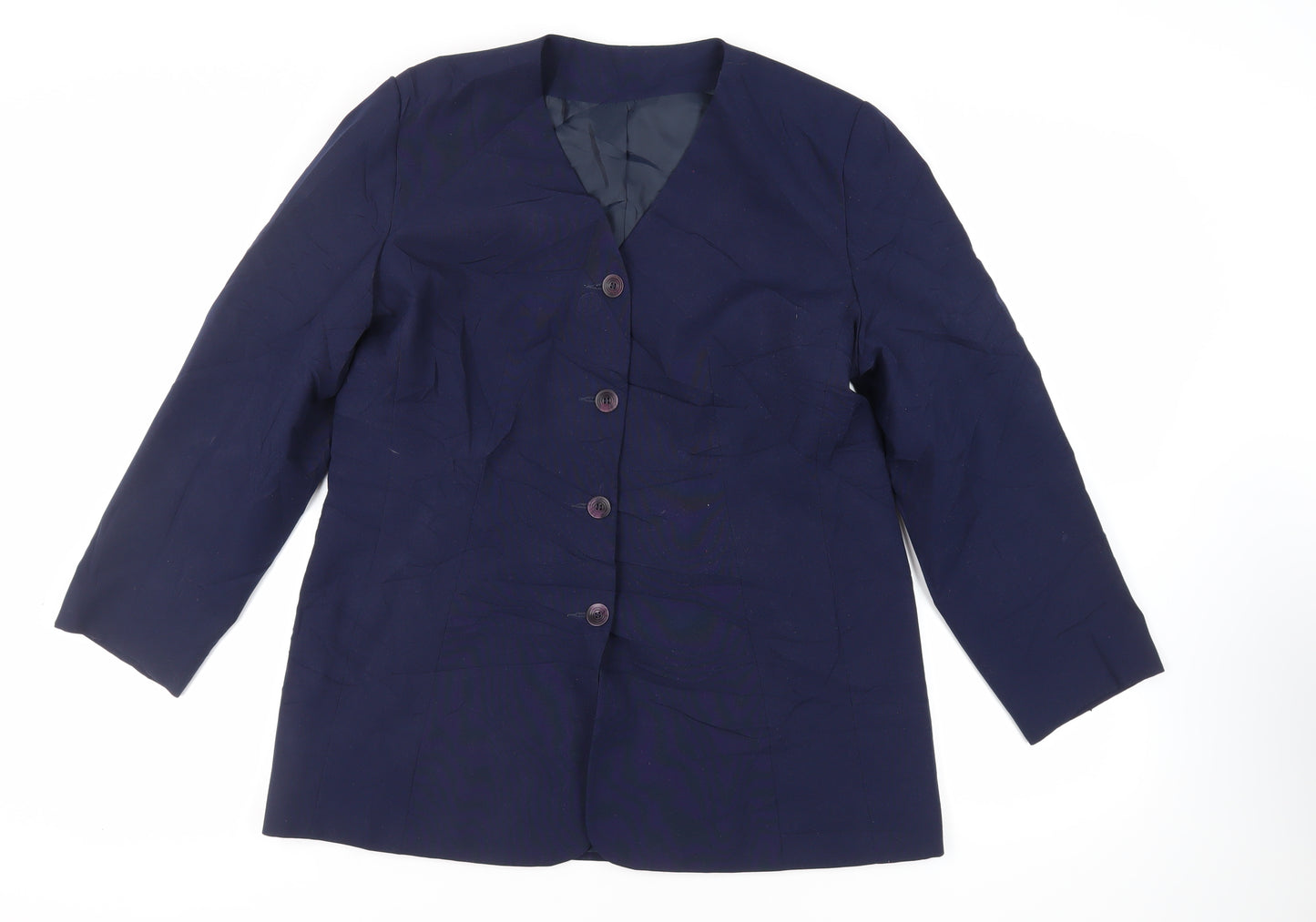 Berkertex Womens Blue Jacket Blazer Size 16 Button