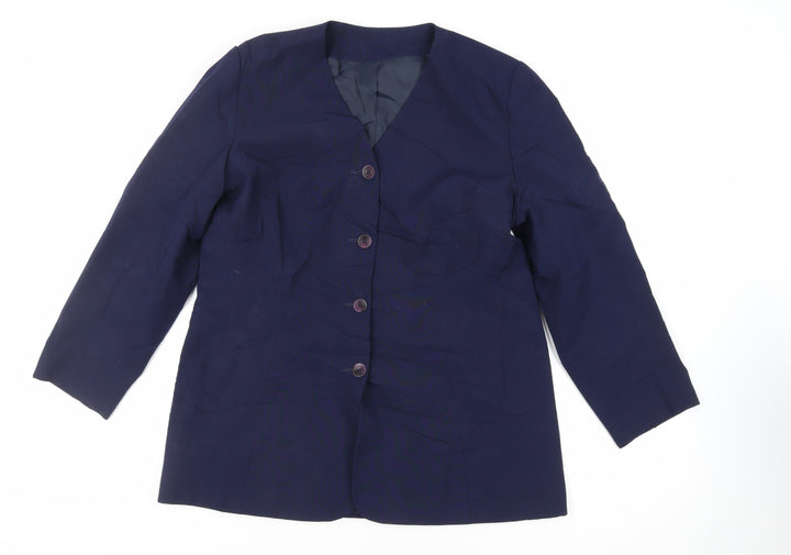 Berkertex Womens Blue Jacket Blazer Size 16 Button
