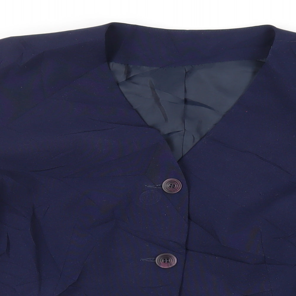 Berkertex Womens Blue Jacket Blazer Size 16 Button