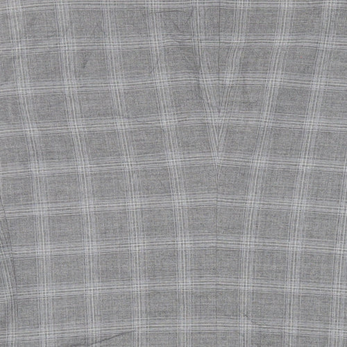 Burton Mens Grey Plaid Polyester Jacket Suit Jacket Size 42 Regular