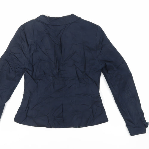 H&M Womens Blue Jacket Blazer Size 8 Button