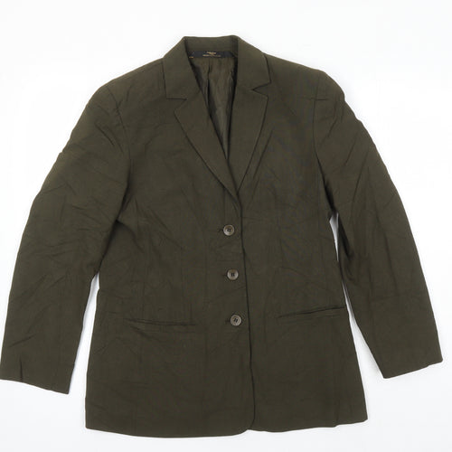 St Michael Womens Green Jacket Blazer Size 10