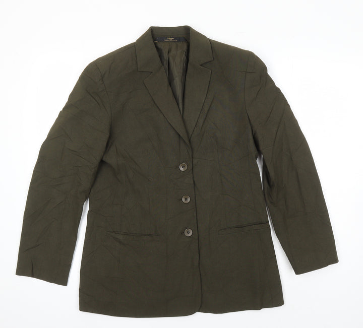St Michael Womens Green Jacket Blazer Size 10