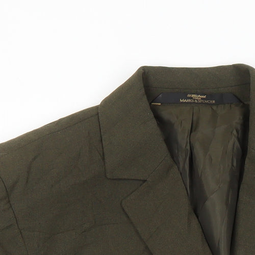 St Michael Womens Green Jacket Blazer Size 10