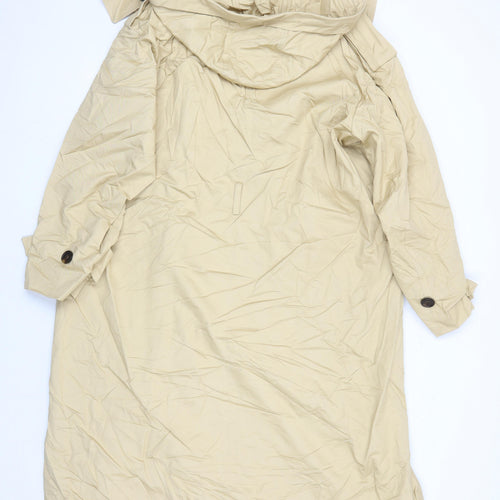 M&S Womens Beige Overcoat Coat Size 14