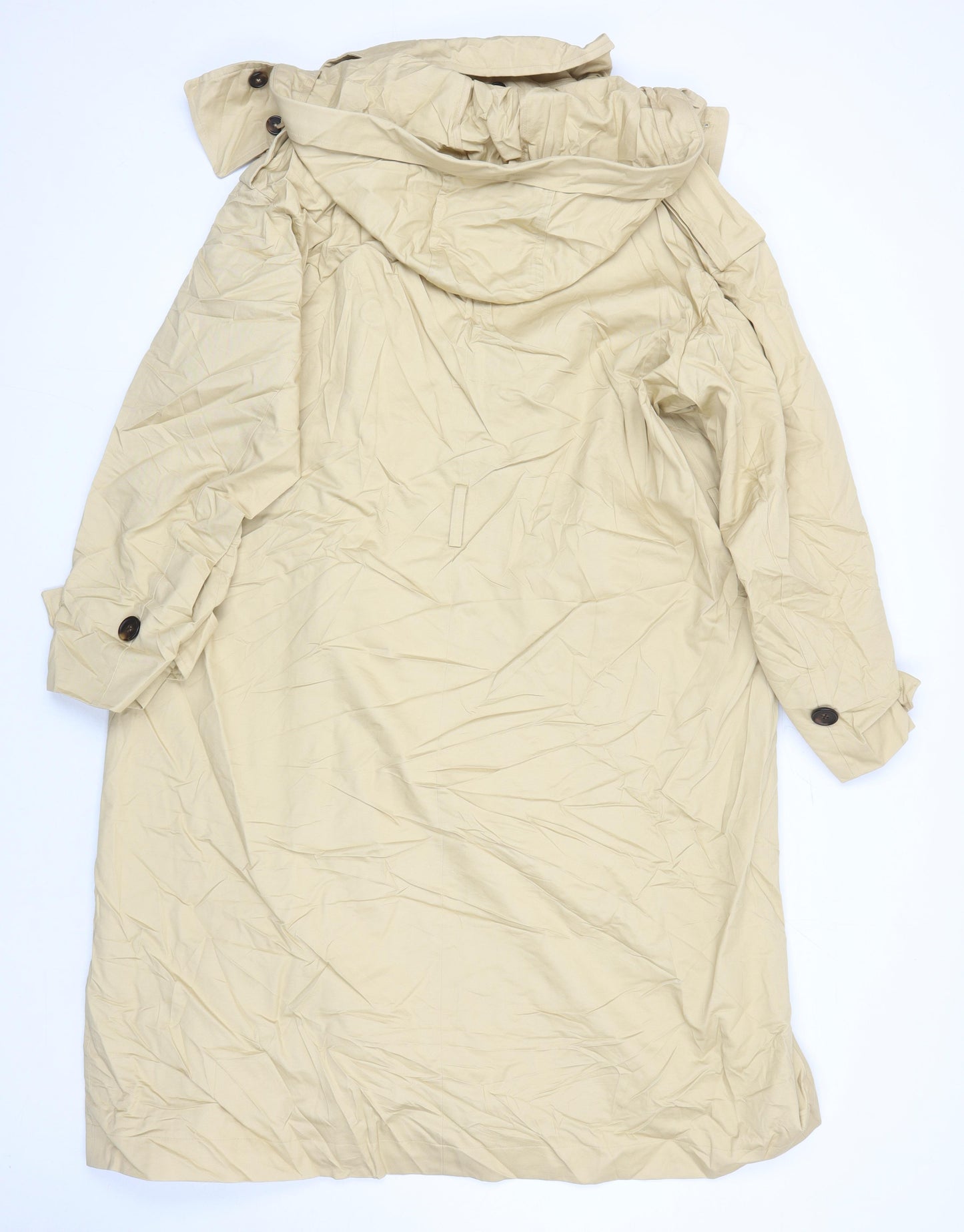 M&S Womens Beige Overcoat Coat Size 14