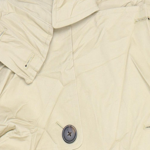 M&S Womens Beige Overcoat Coat Size 14