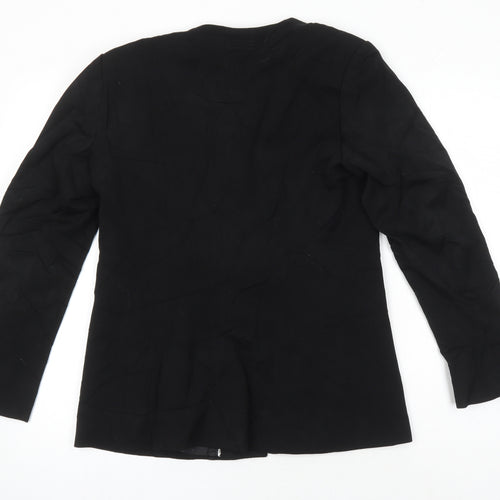 Klass Womens Black Herringbone Jacket Blazer Size 12