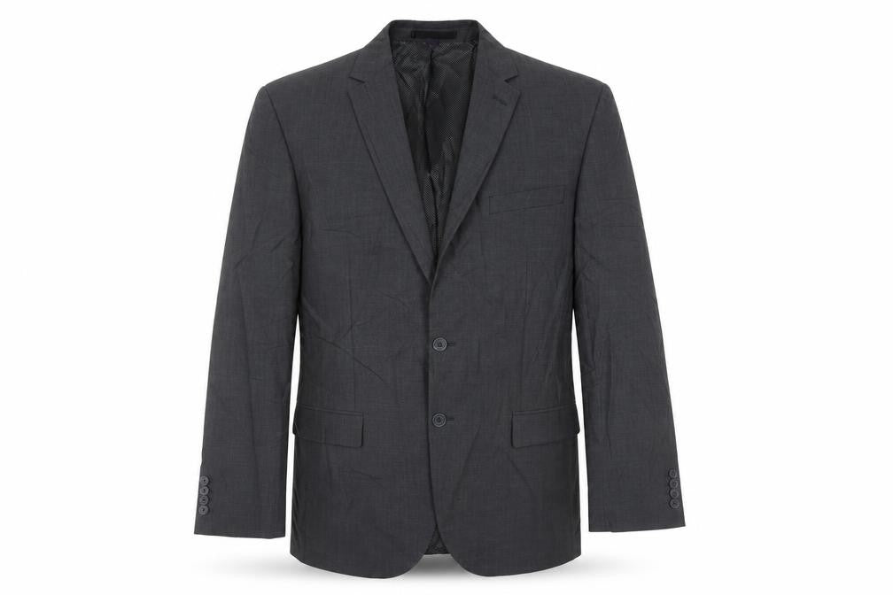 Front view of Marks & Spencer men’s grey wool jacket suit jacket, size 42, regular