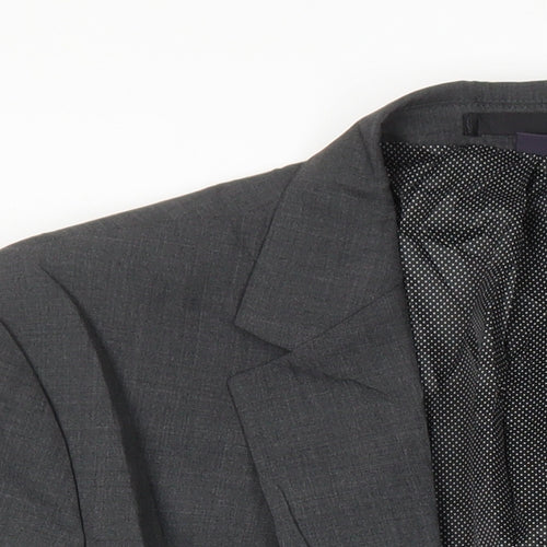 M&S Mens Grey Wool Jacket Suit Jacket Size 42 Regular