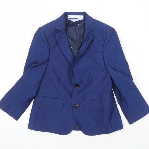 M&S Boys Blue Jacket Blazer Size 3-4 Years