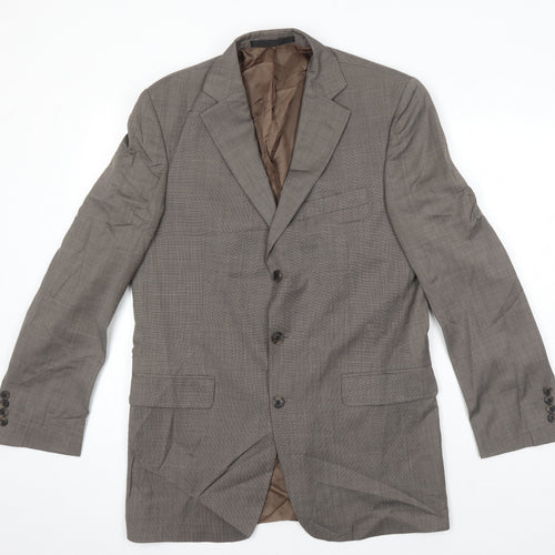 Marks and Spencer Mens Brown Wool Jacket Suit Jacket Size 40 Regular