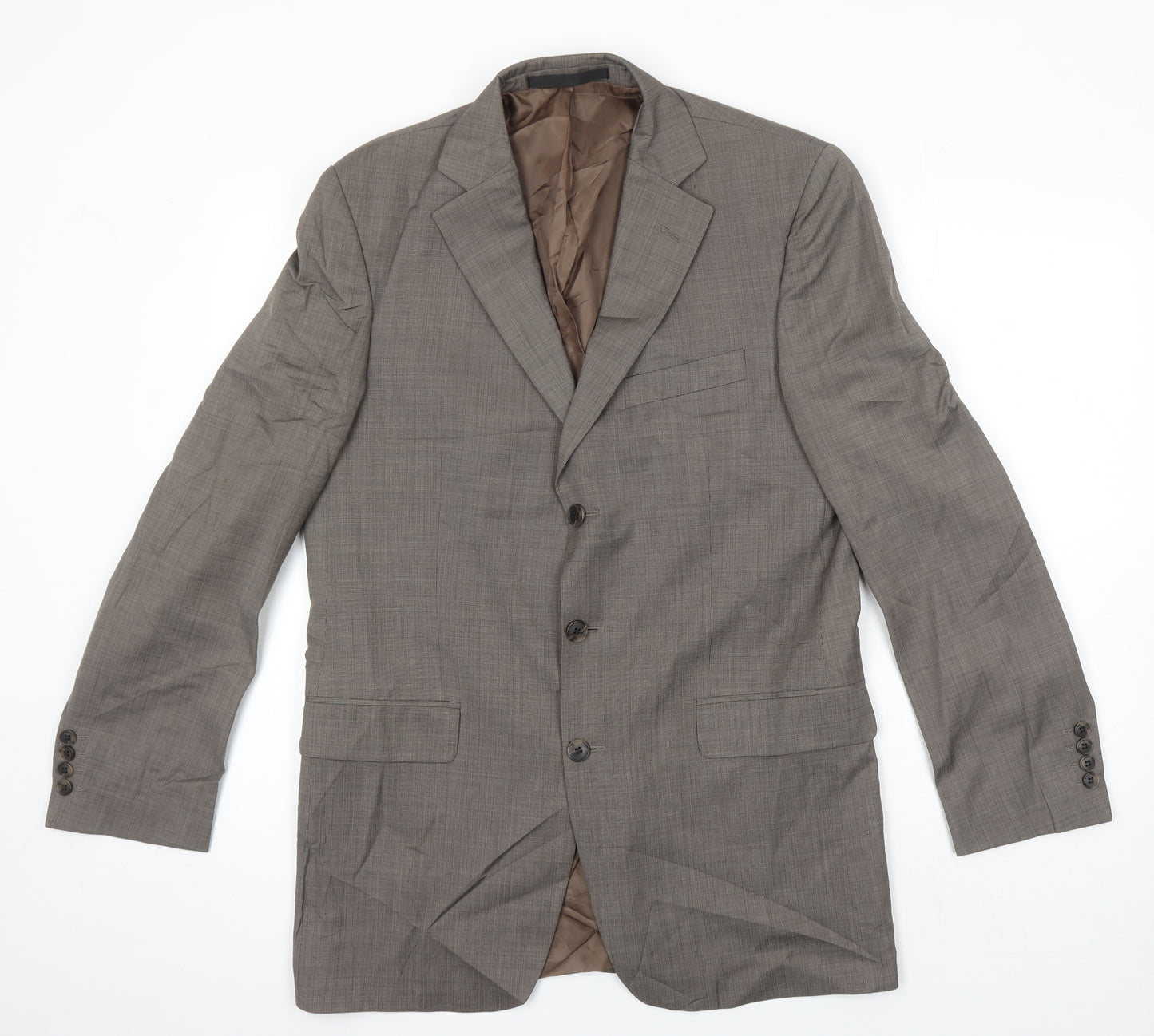 Marks and Spencer Mens Brown Wool Jacket Suit Jacket Size 40 Regular