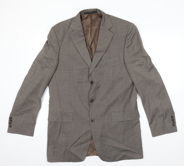 Marks and Spencer Mens Brown Wool Jacket Suit Jacket Size 40 Regular