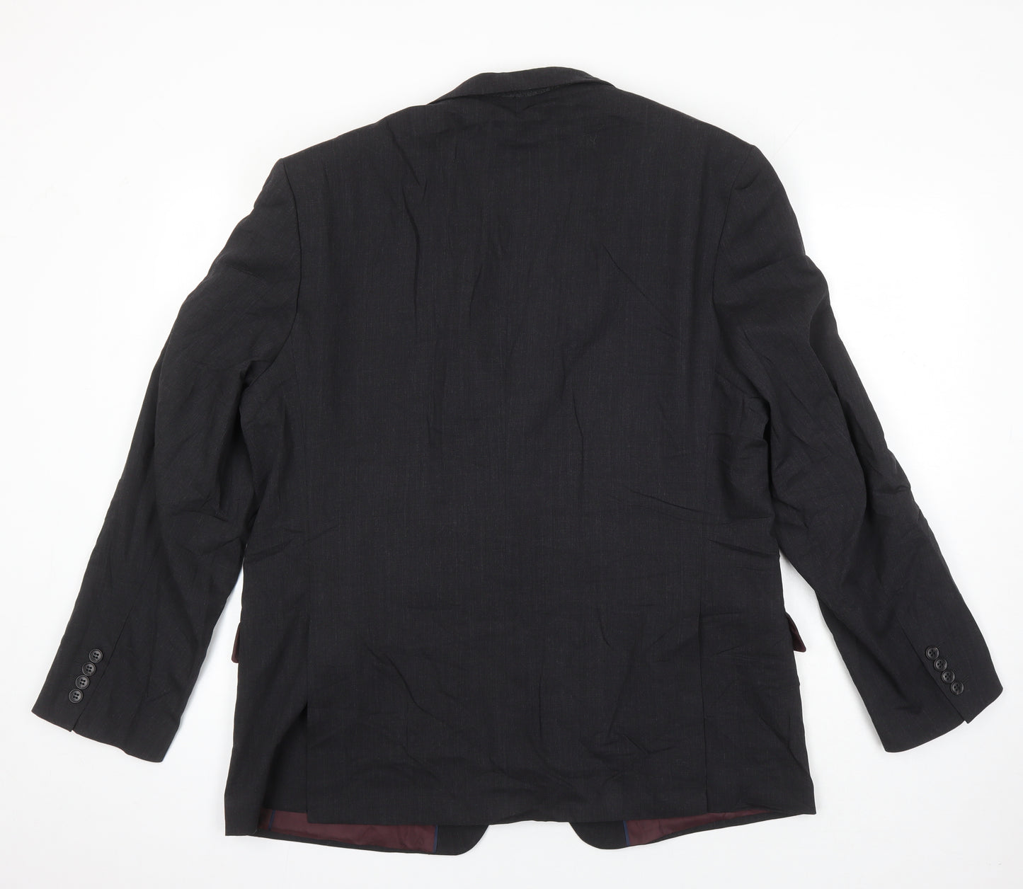 M&S Mens Black Wool Jacket Suit Jacket Size 44 Regular