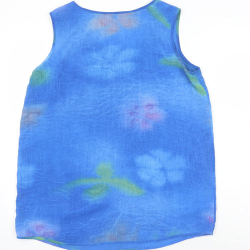 Travelling Light Womens Multicoloured Geometric Polycarbamide Tunic Blouse Size 8 Round Neck