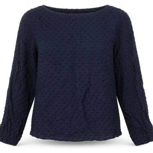 Zara Womens Blue Viscose Tunic Blouse Size XL Boat Neck