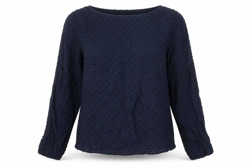 Zara Womens Blue Viscose Tunic Blouse Size XL Boat Neck