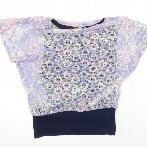 Emma Jay Womens Multicoloured Polyester Tunic Blouse Size 12 Boat Neck