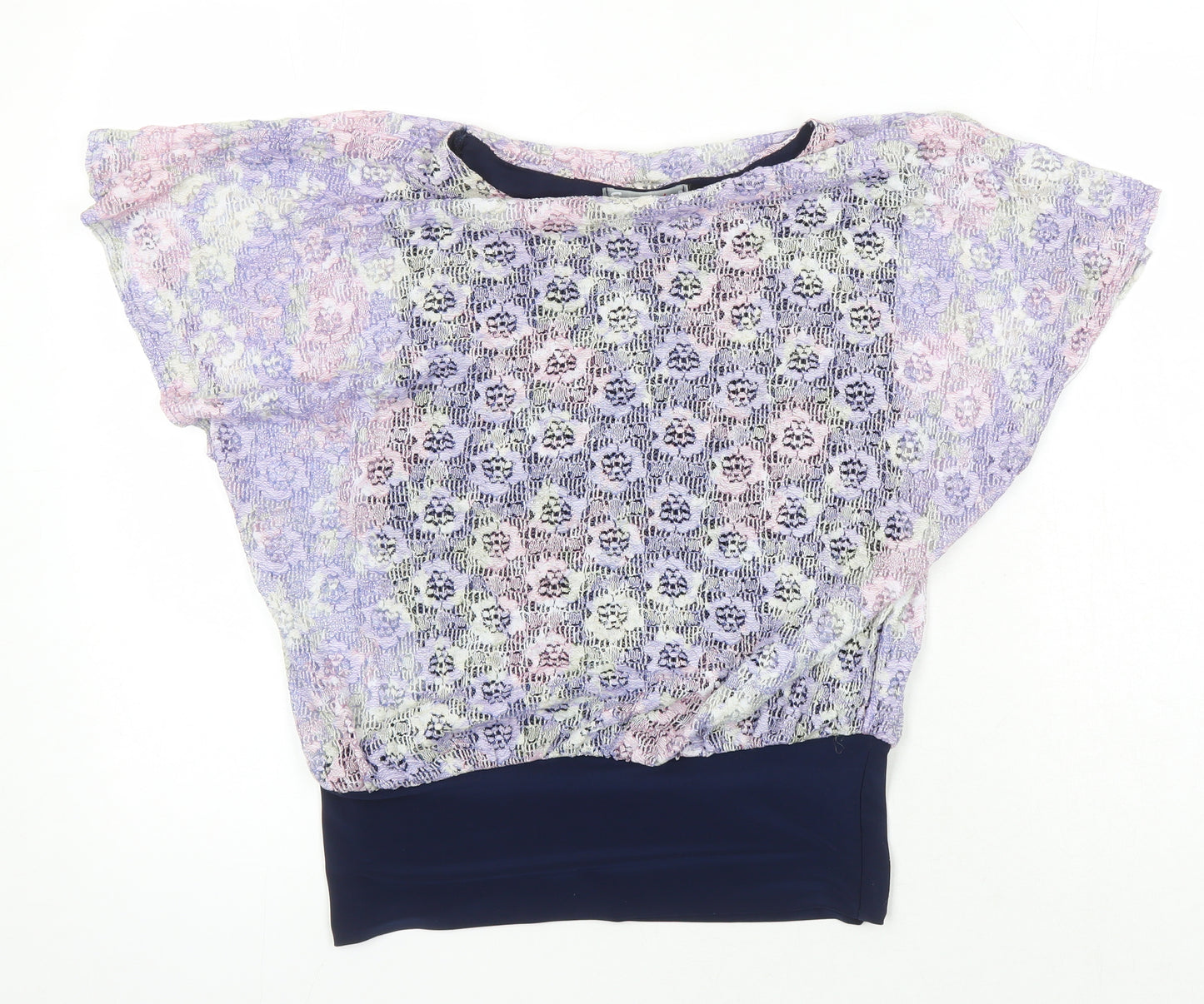 Emma Jay Womens Multicoloured Polyester Tunic Blouse Size 12 Boat Neck
