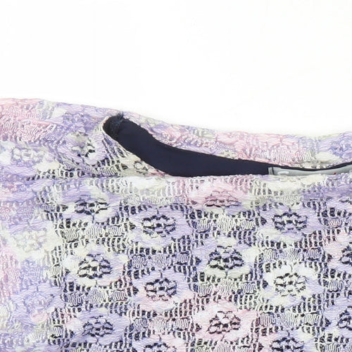 Emma Jay Womens Multicoloured Polyester Tunic Blouse Size 12 Boat Neck