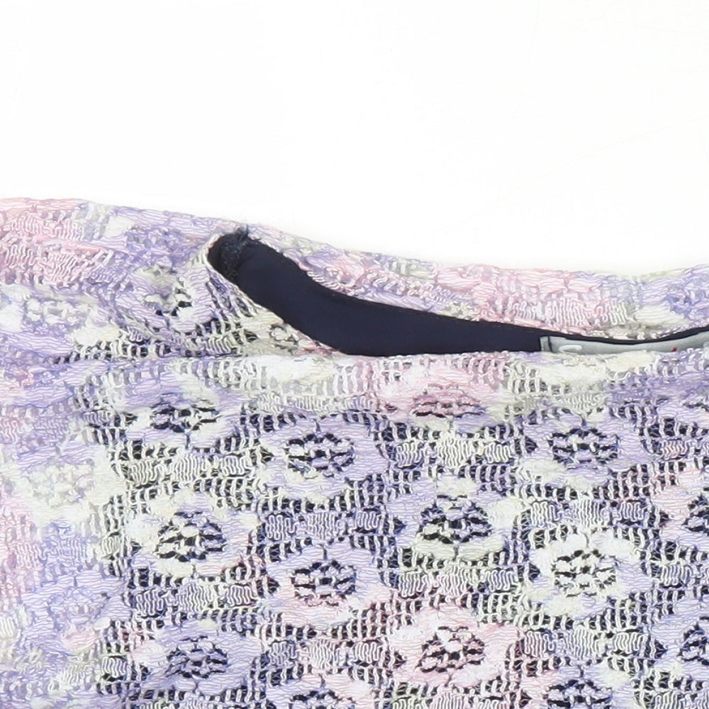 Emma Jay Womens Multicoloured Polyester Tunic Blouse Size 12 Boat Neck
