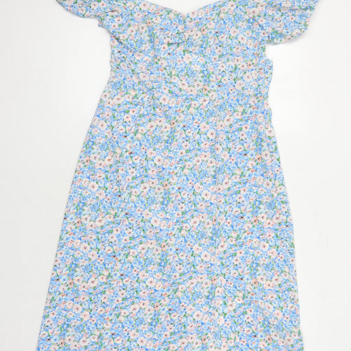 Quiz Womens Multicoloured Floral Polyester A-Line Size 12 Sweetheart