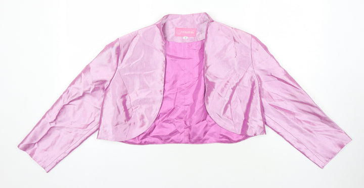Renata Womens Pink Jacket Blazer Size 12