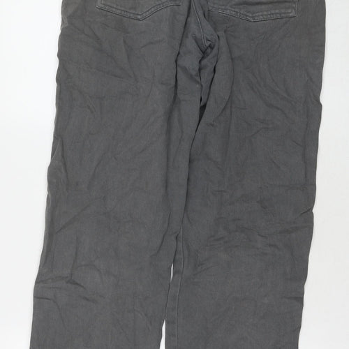 Animal Mens Grey Cotton Straight Jeans Size 32 in L30 in Regular Zip