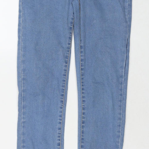 Denim & Co. Womens Blue Polyester Blend Skinny Jeans Size 10 L31 in Regular Zip