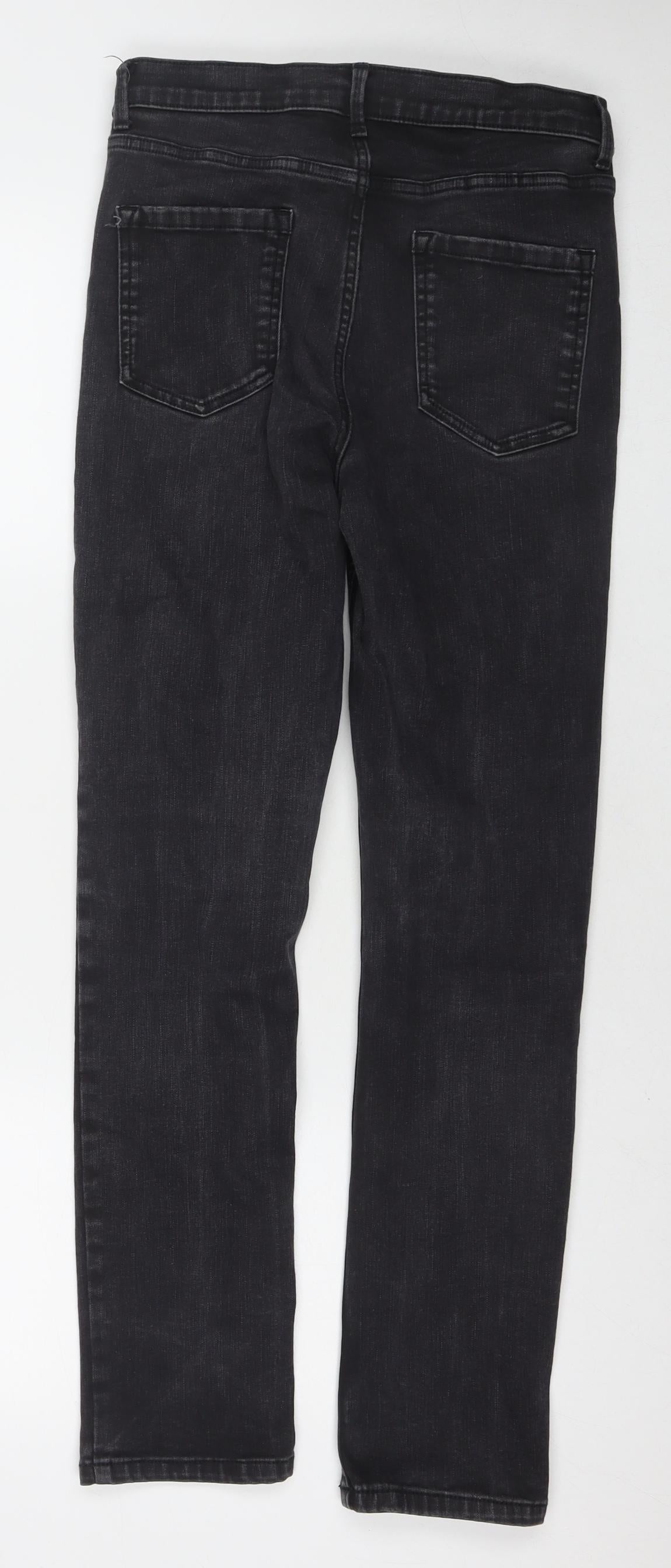 Principles Womens Black Cotton Skinny Jeans Size 20 L28 in Slim Zip