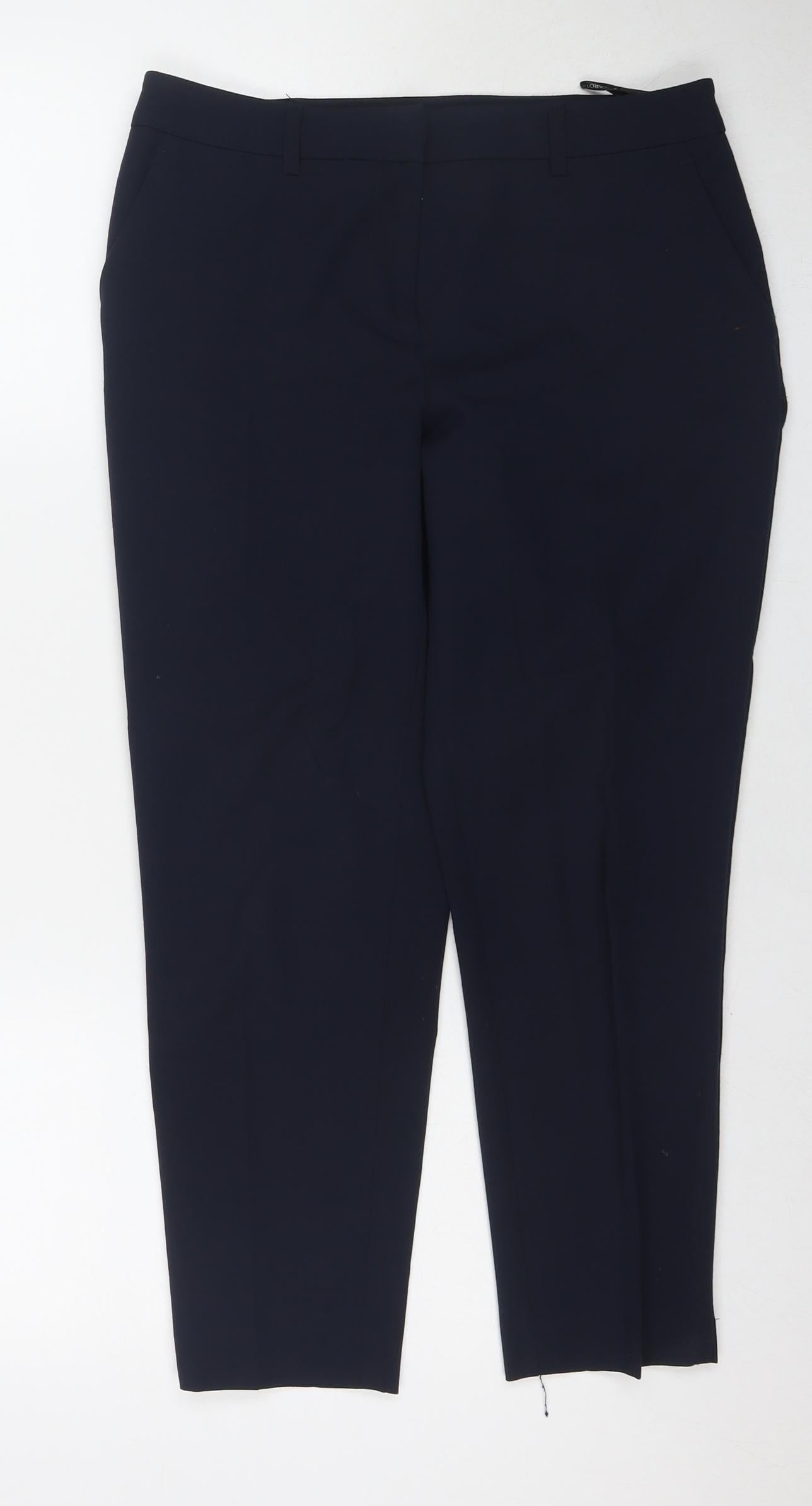 Dorothy Perkins Womens Blue Polyester Trousers Size 8 L24 in Regular Zip