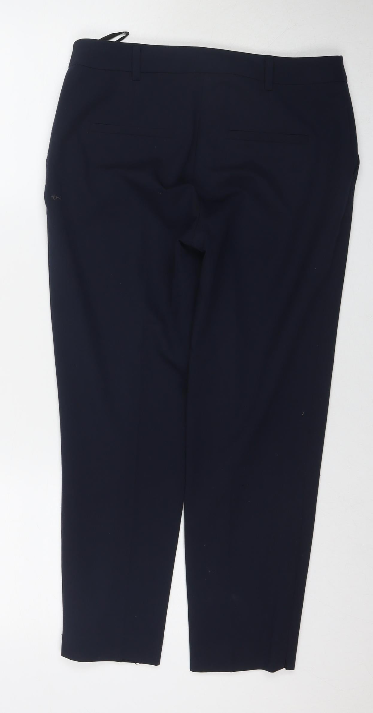 Dorothy Perkins Womens Blue Polyester Trousers Size 8 L24 in Regular Zip