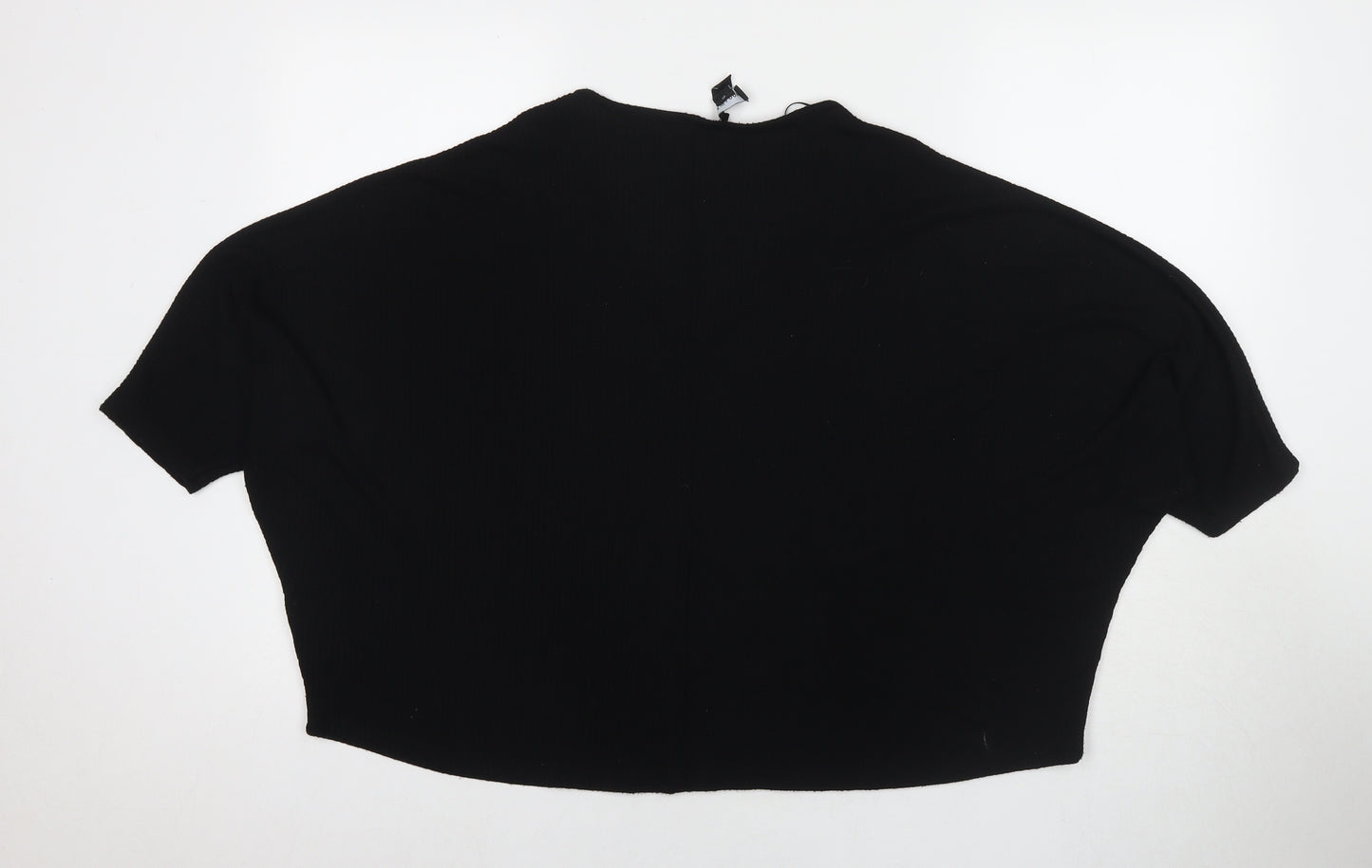 New Look Womens Black V-Neck Viscose Pullover Jumper Size M