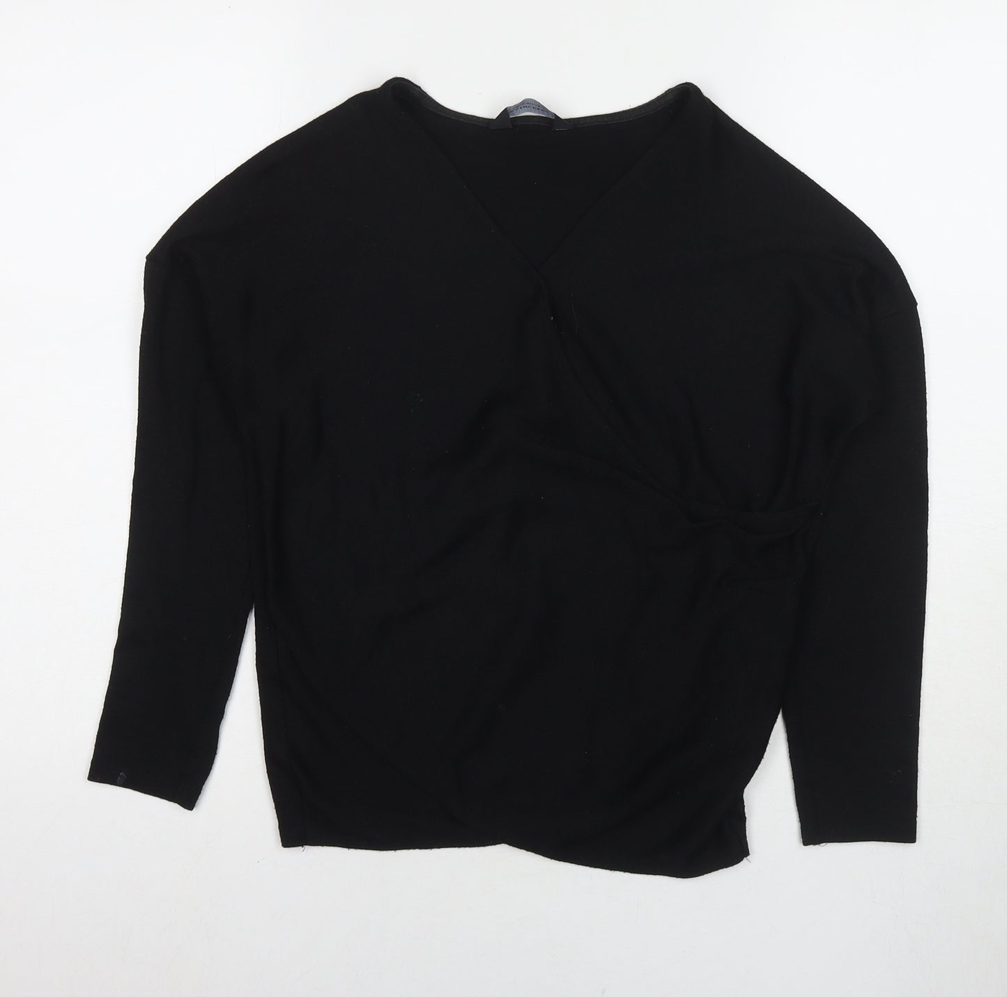 Dorothy Perkins Womens Black V-Neck Polyester Pullover Jumper Size 12