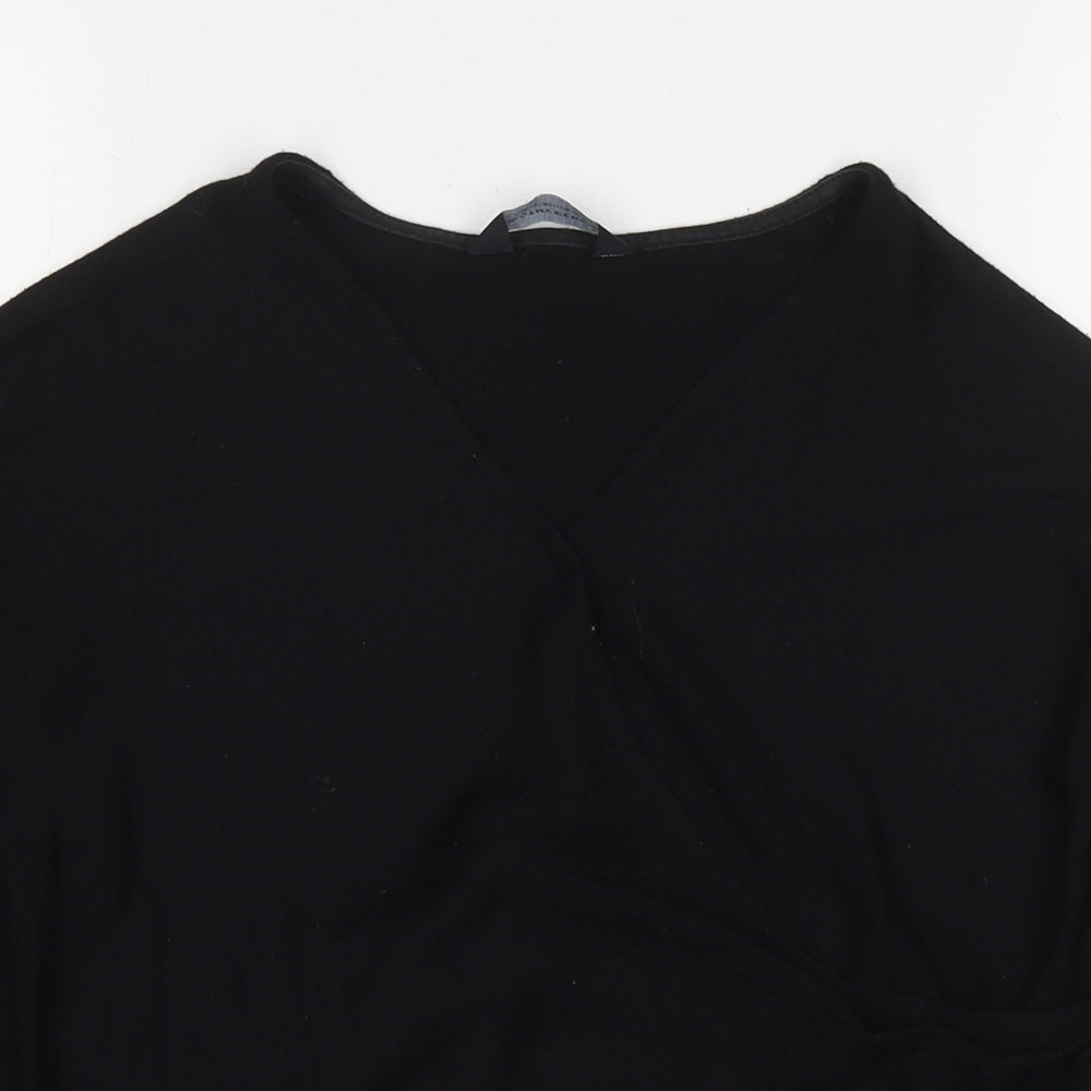 Dorothy Perkins Womens Black V-Neck Polyester Pullover Jumper Size 12