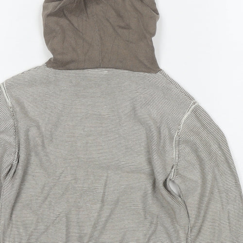 NEXT Boys Brown Cotton Pullover Hoodie Size 2-3 Years Zip - Logo