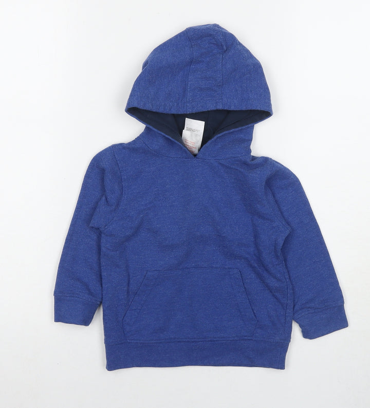 Urban Rascles Boys Blue Cotton Pullover Hoodie Size 3 Years Pullover