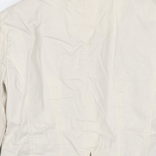 Per Una Womens Beige Pea Coat Coat Size 10 Button