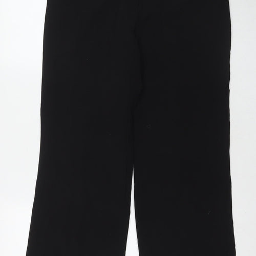 Debenhams Womens Black Polyester Trousers Size 12 L27 in Regular Button